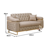 Load image into Gallery viewer, Sofa Bed with Chrome Metal Legs