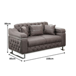 Load image into Gallery viewer, Sofa Bed with Chrome Metal Legs