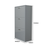 Load image into Gallery viewer, 3 Tier High Gloss Shoes Cabinet