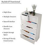 Load image into Gallery viewer, 6 Drawers-High Gloss Chest of Drawers