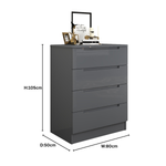 Load image into Gallery viewer, High Gloss 4-Pull-Out Storage Chest of Drawers