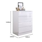 Load image into Gallery viewer, High Gloss 4-Pull-Out Storage Chest of Drawers