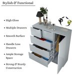 Load image into Gallery viewer, 5-Drawers High Gloss Chest of Drawer with Side Hanging Cabinet