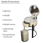 Load image into Gallery viewer, Modern Round Marble Dressing Table