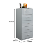 Load image into Gallery viewer, 5-Deep & Tall Chest of Drawers with Handles