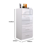 Load image into Gallery viewer, 5-Deep & Tall Chest of Drawers with Handles