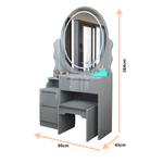 Load image into Gallery viewer, Modern Dressing Table with LED Oval Mirror