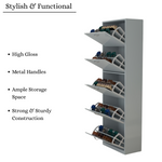 Load image into Gallery viewer, 5 Tier High Gloss Shoes Cabinet