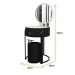 Load image into Gallery viewer, Modern Round Marble Dressing Table