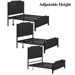 Load image into Gallery viewer, Metal Bed Frame with Vertical Pannels Design