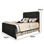 Load image into Gallery viewer, Metal Bed Frame with Diamond Stitching