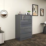 Load image into Gallery viewer, High Gloss 5-Pull-Out Storage Chest of Drawers