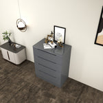 Load image into Gallery viewer, High Gloss 4-Pull-Out Storage Chest of Drawers