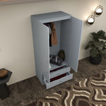 Load image into Gallery viewer, 2-Doors High Gloss Wardrobe with Drawers