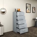 Load image into Gallery viewer, 5-Deep & Tall Chest of Drawers with Handles