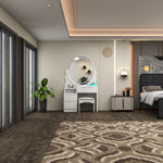 Load image into Gallery viewer, Modern Dressing Table with LED Oval Mirror