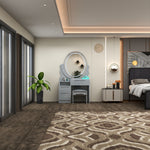 Load image into Gallery viewer, Modern Dressing Table with LED Oval Mirror