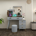 Load image into Gallery viewer, High Gloss Dressing Table with Mirror