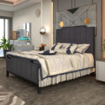 Load image into Gallery viewer, Metal Bed Frame with Vertical Pannels Design