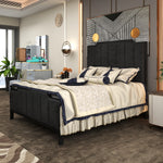 Load image into Gallery viewer, Metal Bed Frame with Vertical Pannels Design