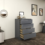 Load image into Gallery viewer, High Gloss 4-Pull-Out Storage Chest of Drawers