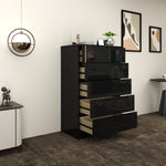 Load image into Gallery viewer, High Gloss 5-Pull-Out Storage Chest of Drawers