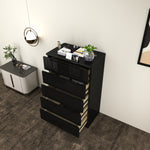 Load image into Gallery viewer, High Gloss 5-Pull-Out Storage Chest of Drawers
