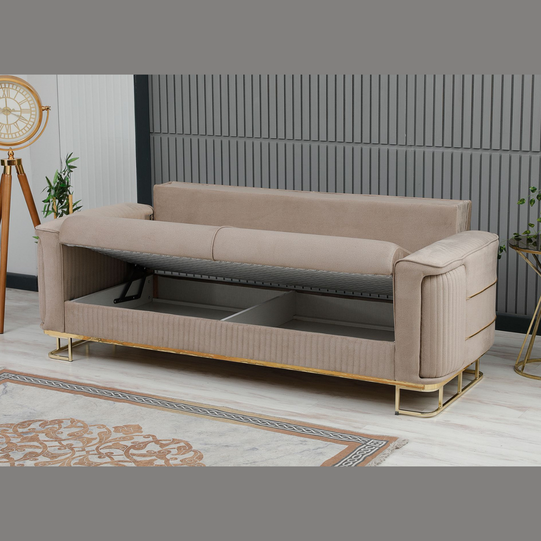 Stylish Plush Velvet Sofa Set