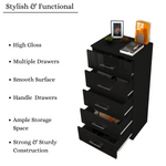 Load image into Gallery viewer, 5-Deep &amp; Tall Chest of Drawers with Handles
