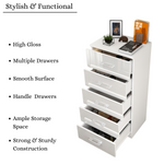 Load image into Gallery viewer, 5-Deep &amp; Tall Chest of Drawers with Handles
