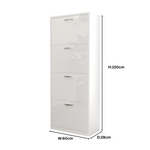 Load image into Gallery viewer, 4 Tier High Gloss Shoes Cabinet
