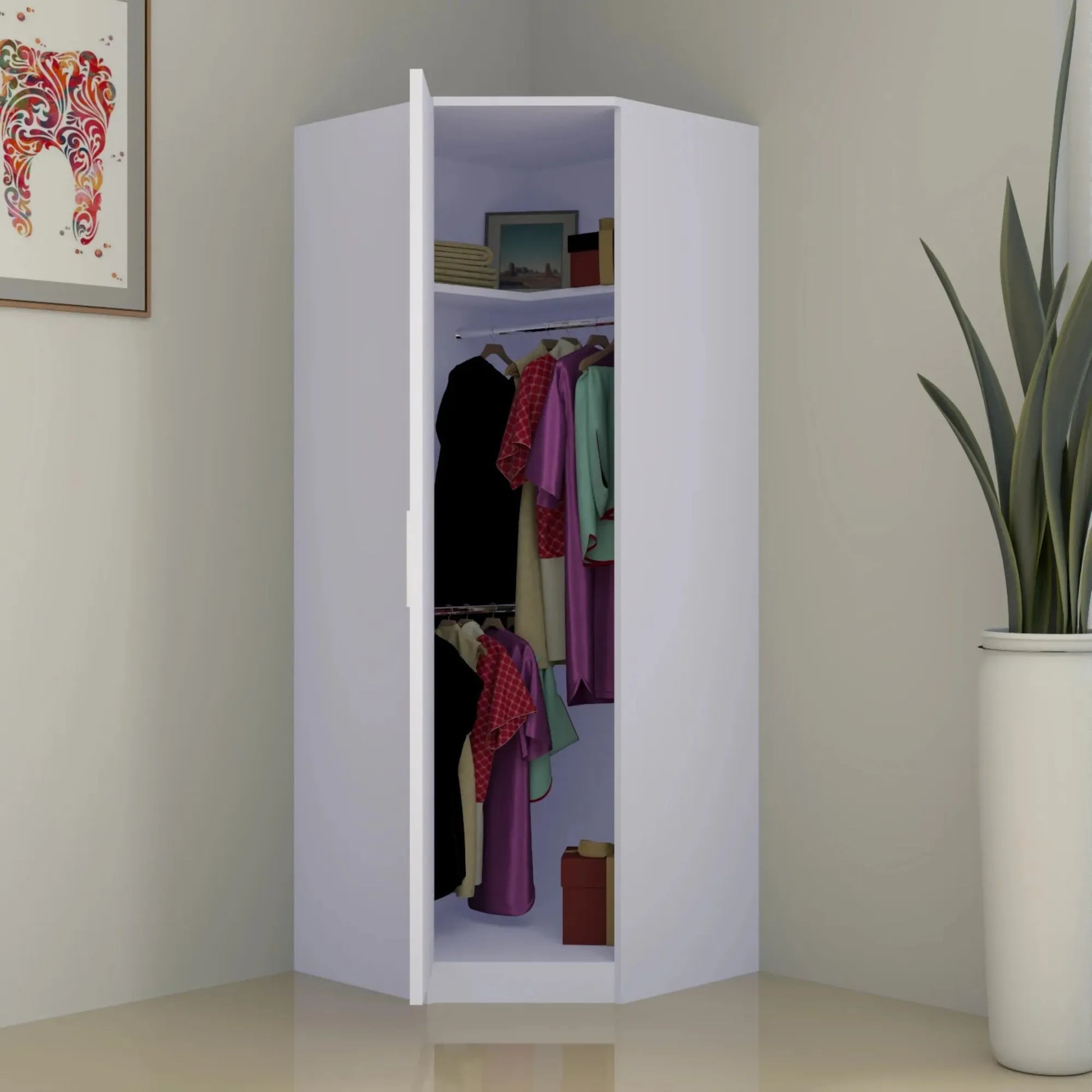Verona | 1 door Corner | White