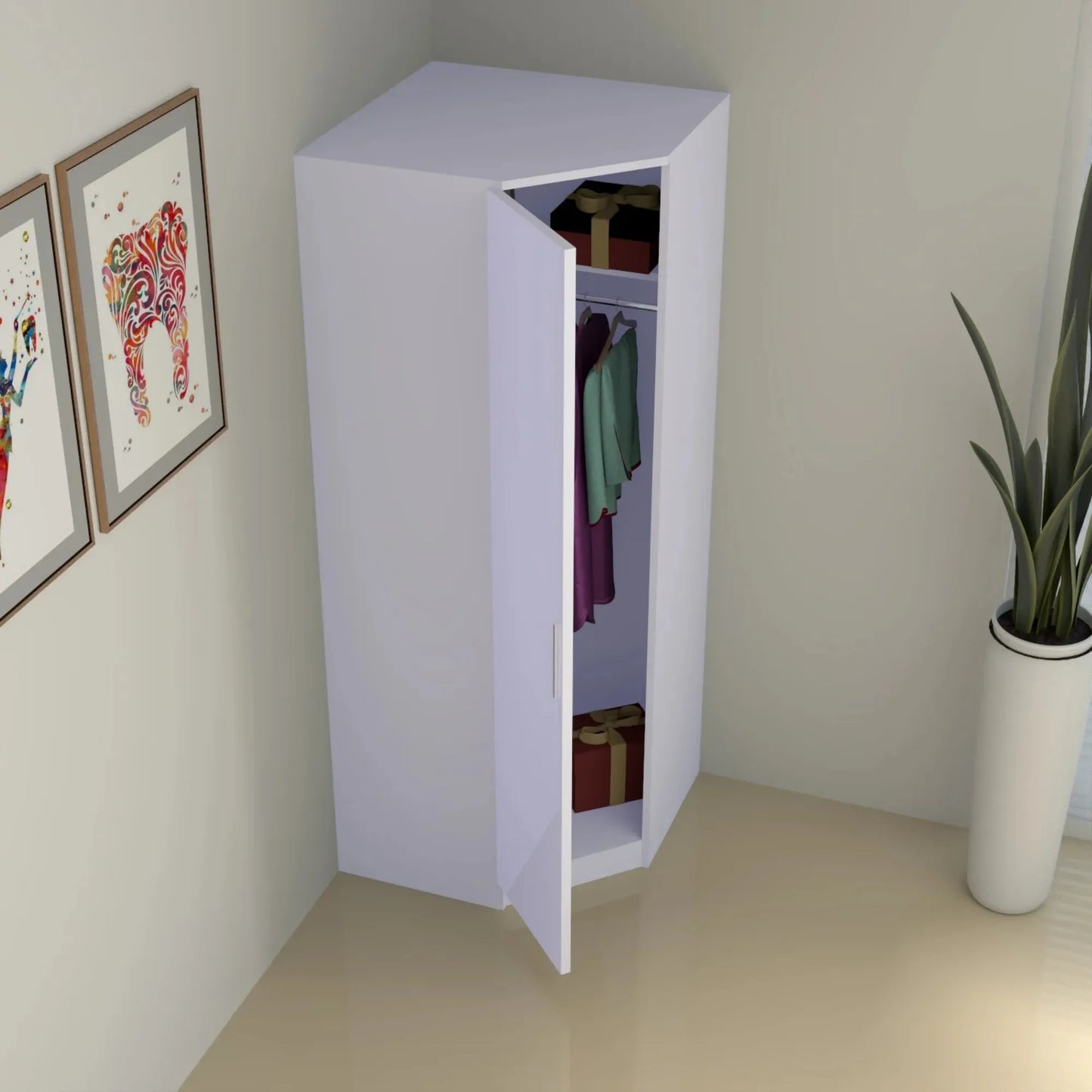 Verona | 1 door Corner | White