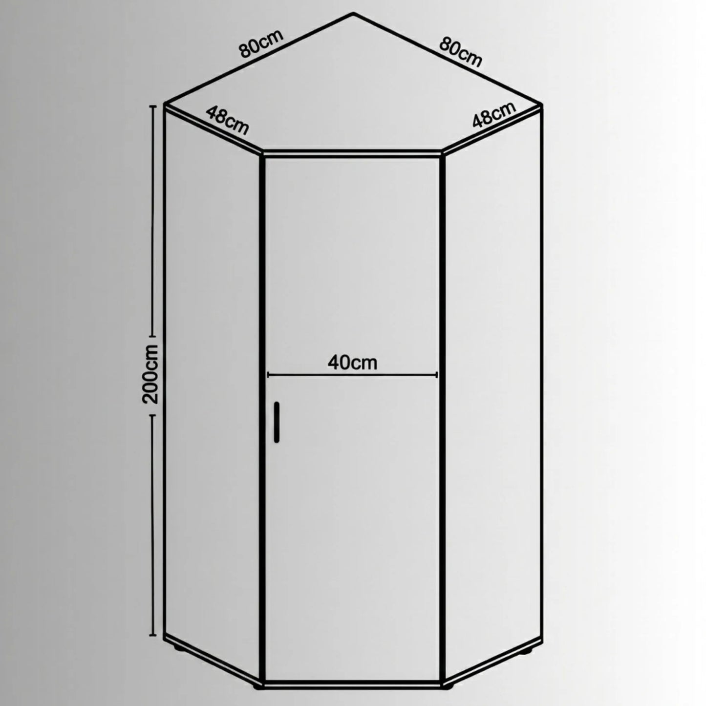 Verona | 1 door Corner | Gray
