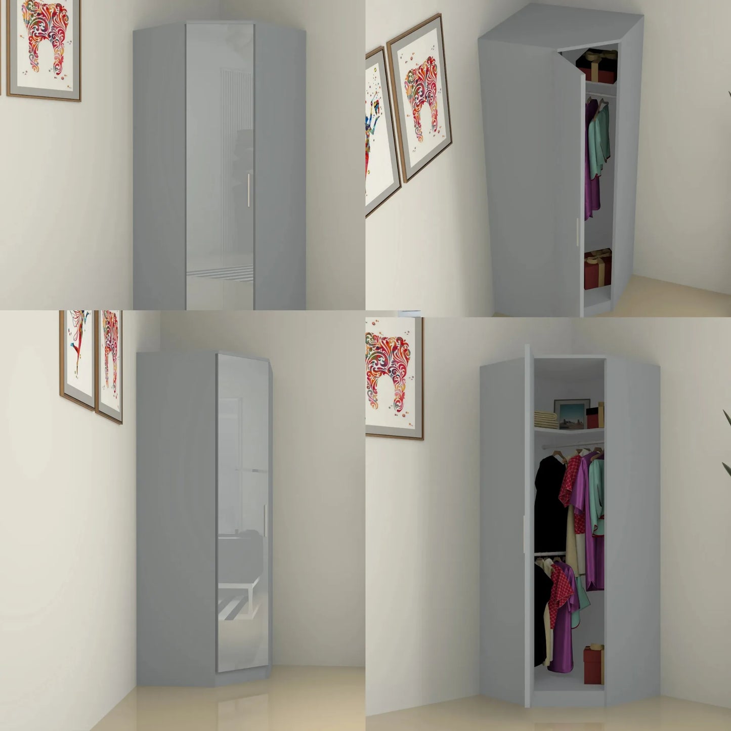 Verona | 1 door Corner | Gray