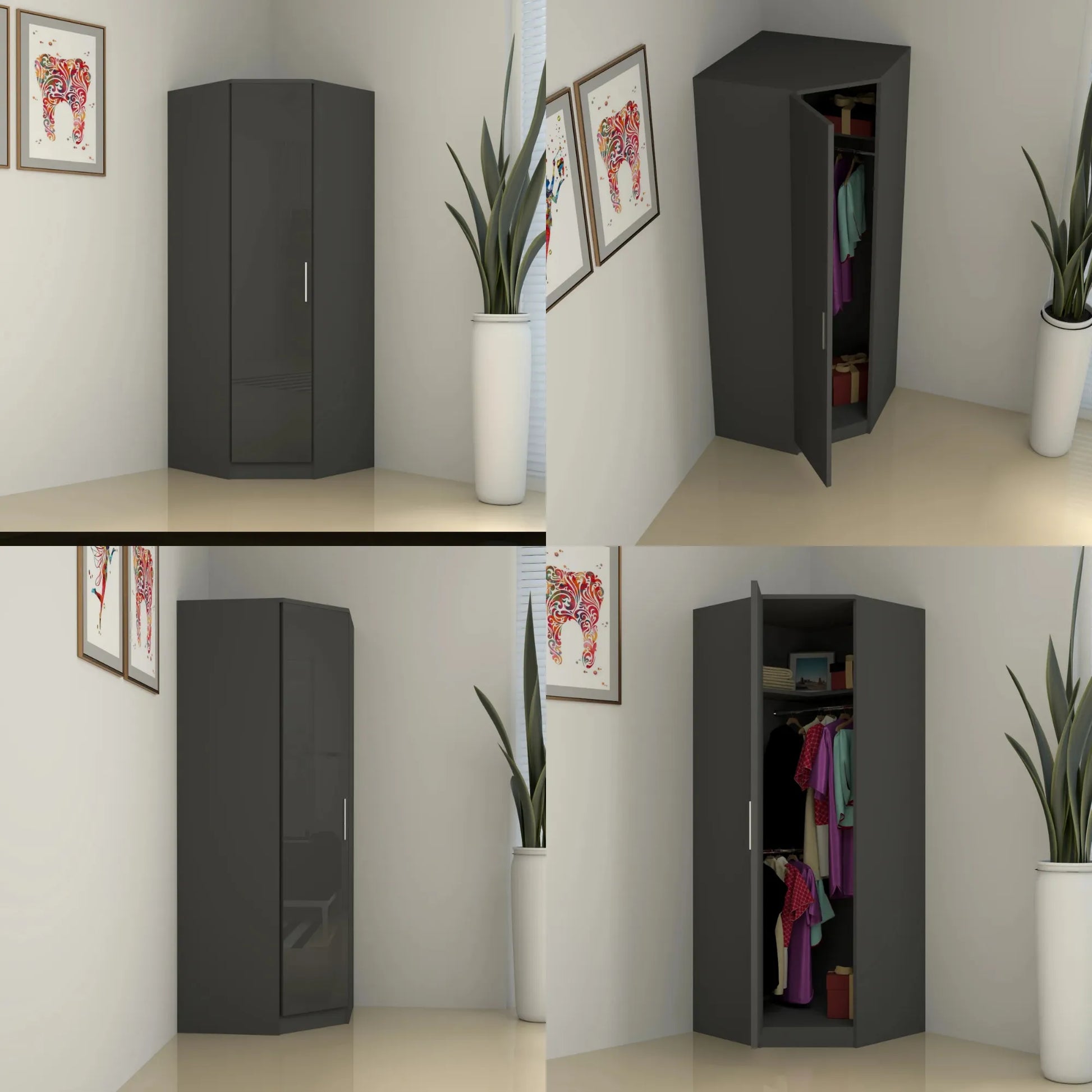 Verona | 1 door Corner | Dark Gray