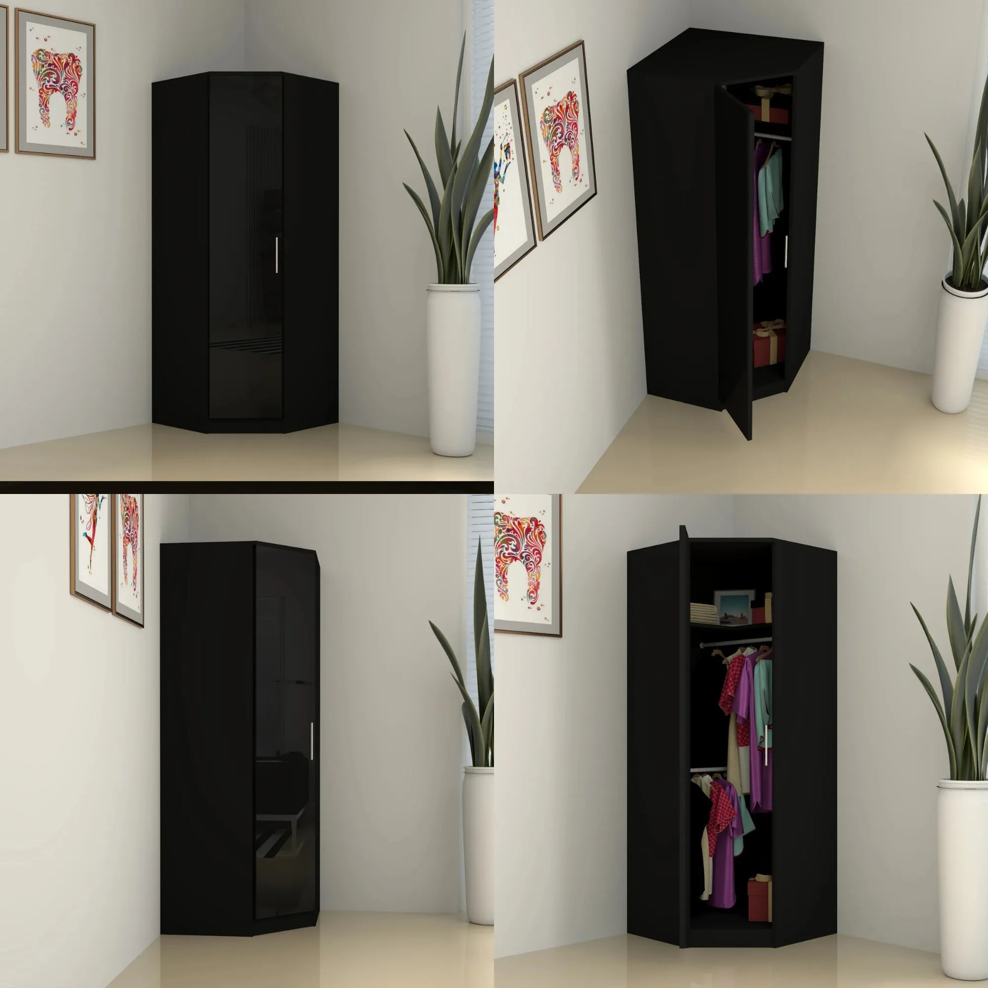 Verona | 1 door Corner | Black