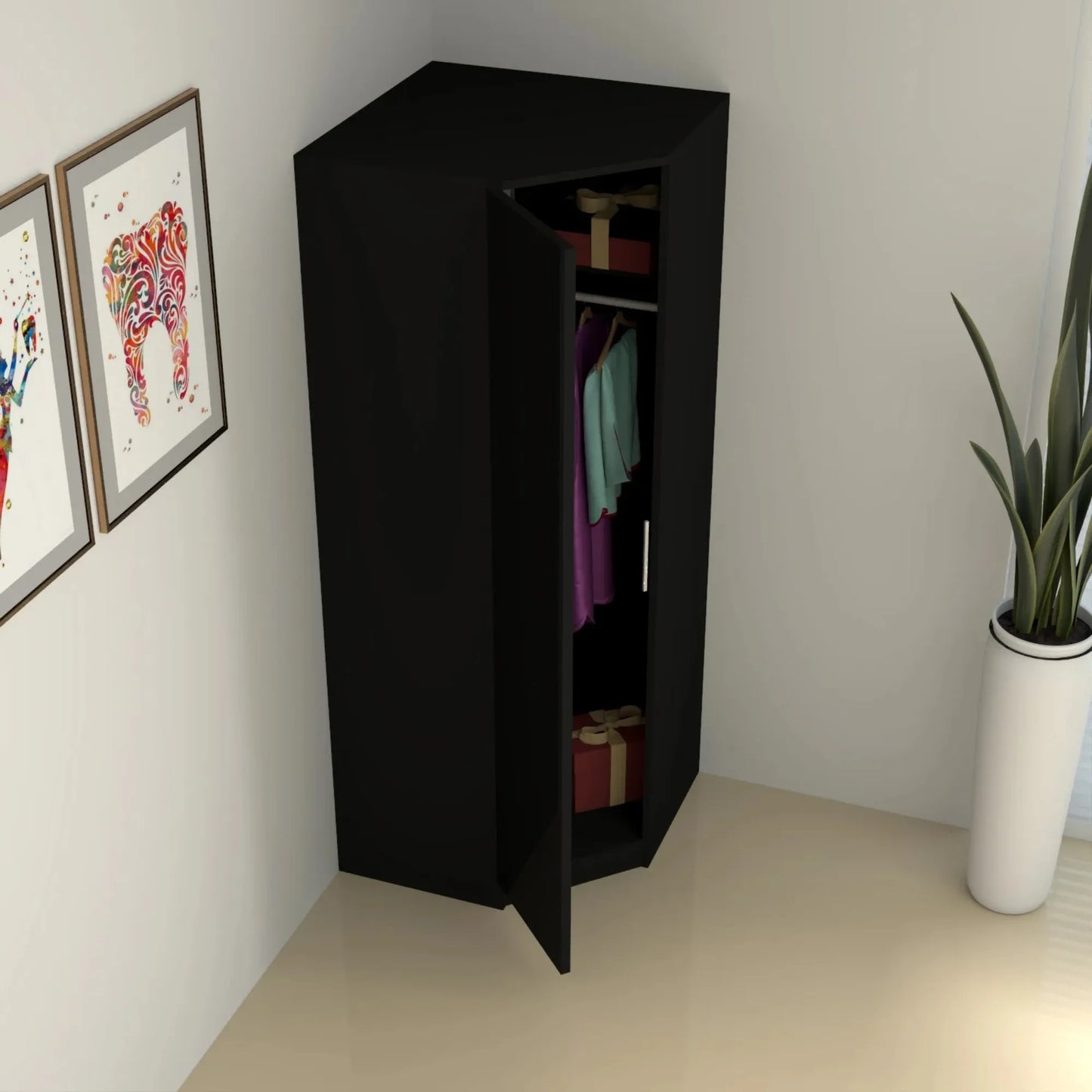 Verona | 1 door Corner | Black