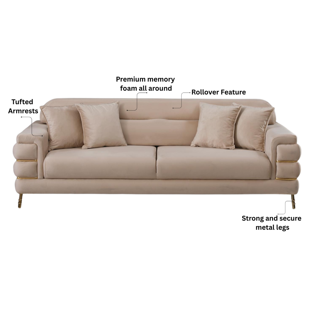 Modern Fabric Sofa Set  with Cushions