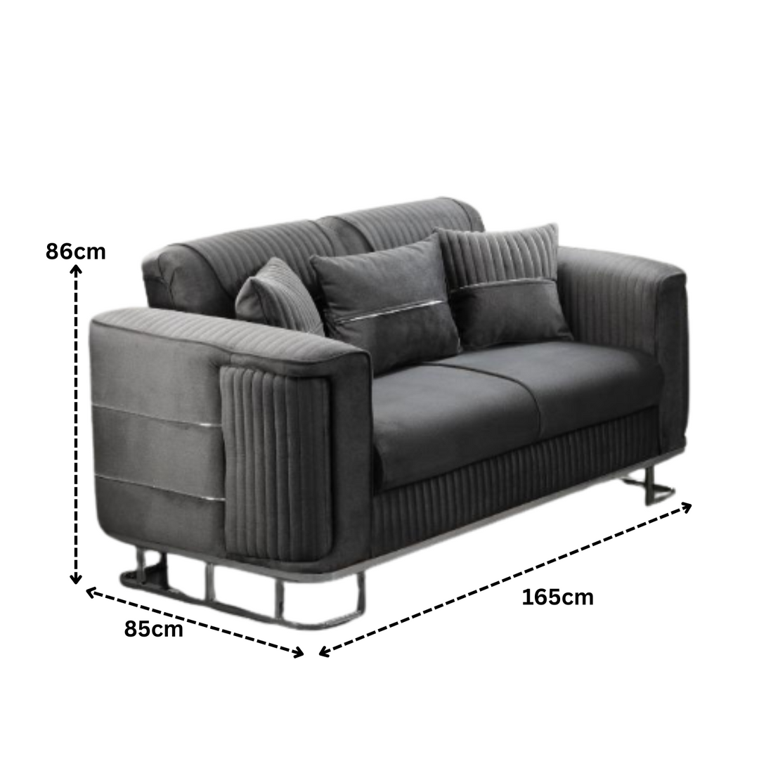 Stylish Plush Velvet Sofa Set