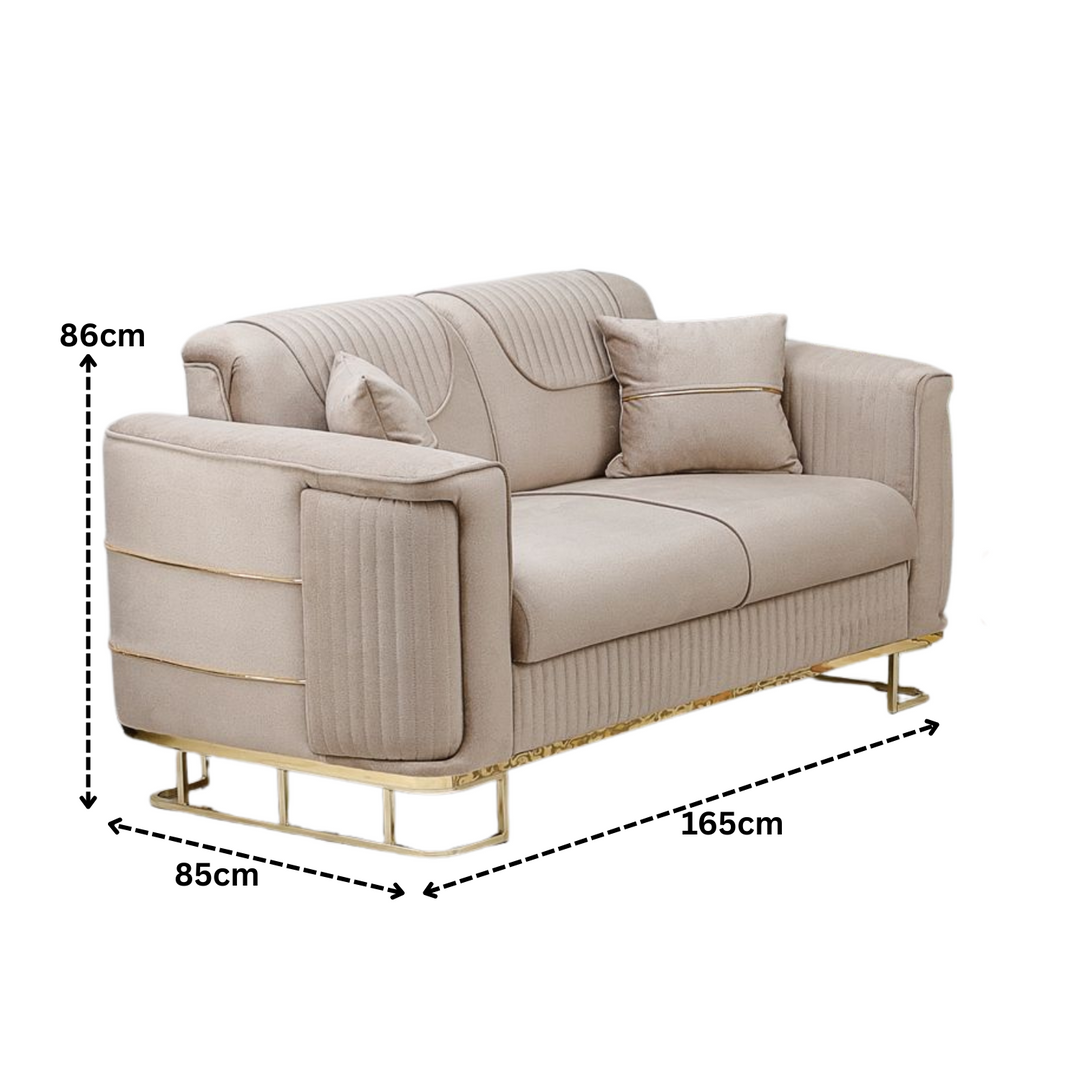 Stylish Plush Velvet Sofa Set