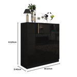 Load image into Gallery viewer, 5-Drawers High Gloss Chest of Drawer with Side Hanging Cabinet
