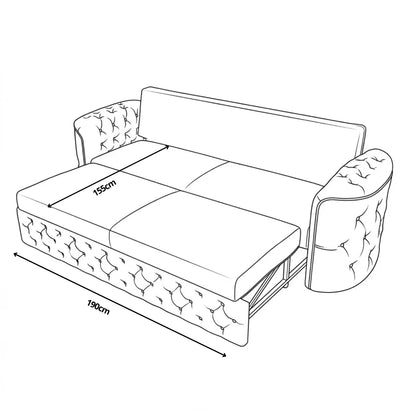 Brown 3 seater