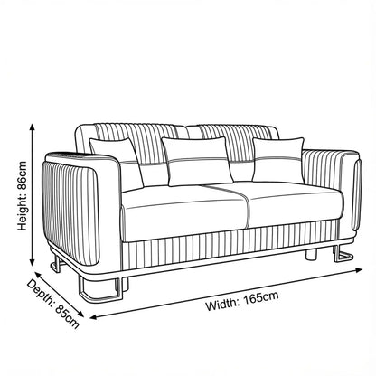 Brown 2 Seater