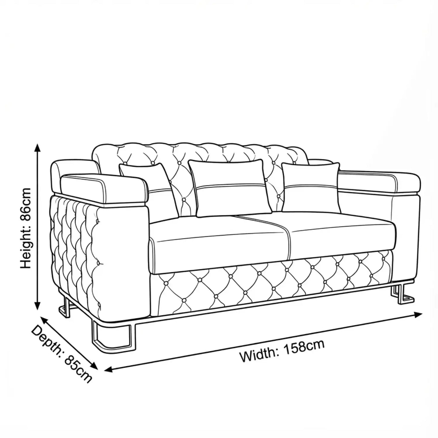 Gray 2 Seater