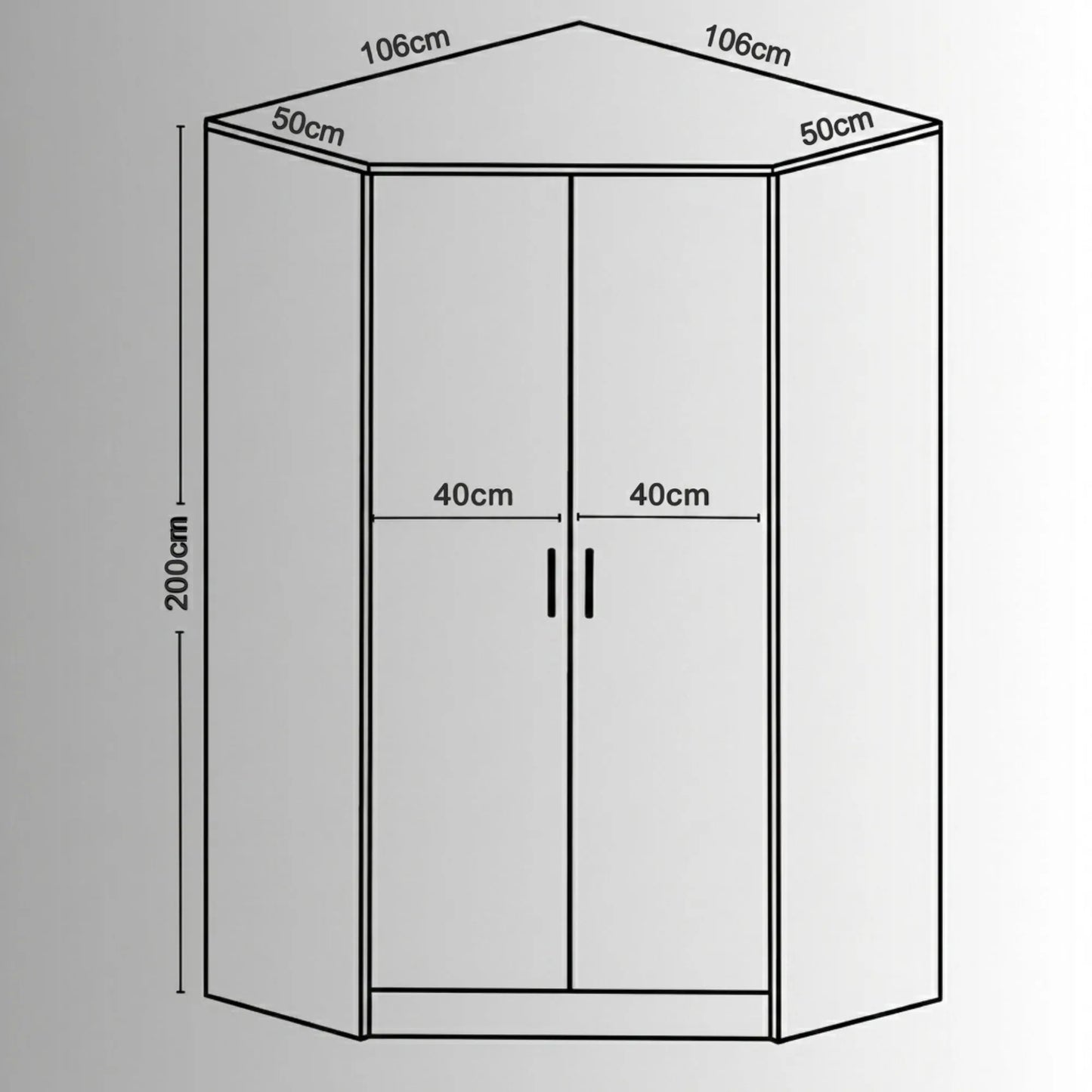 Verona | 2 door Corner | White