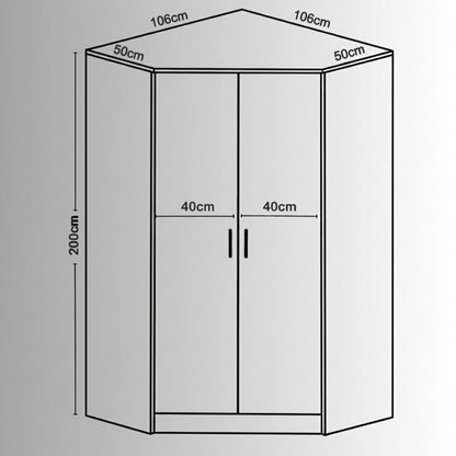 Verona | 2 door Corner | White