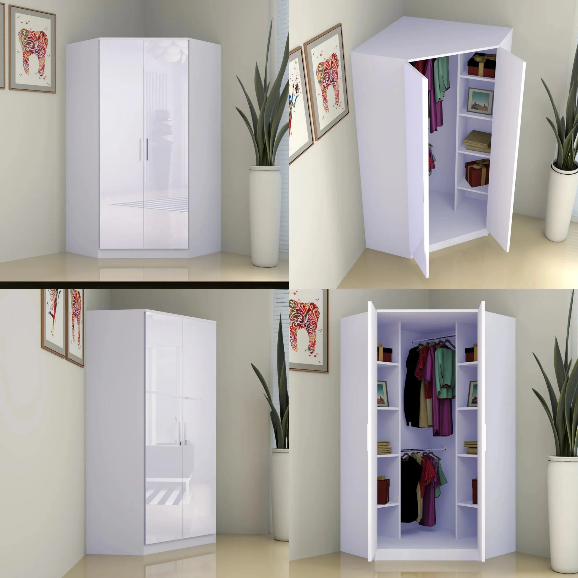 Verona | 2 door Corner | White