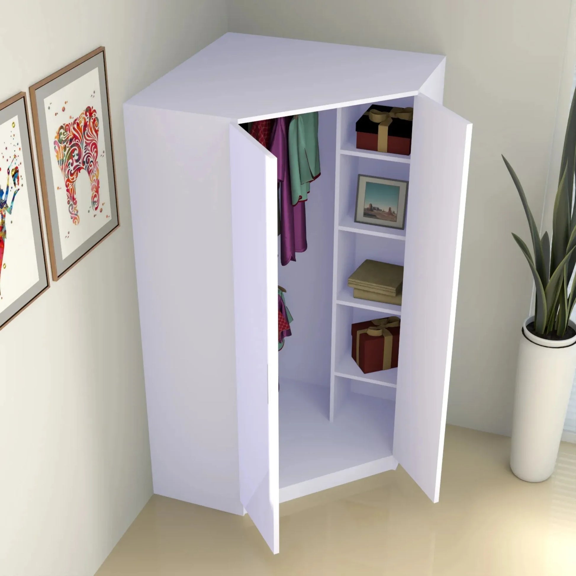 Verona | 2 door Corner | White