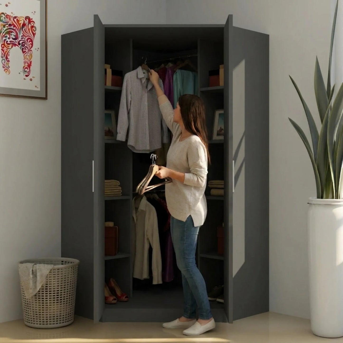 Verona | 2 door Corner | Dark Grey